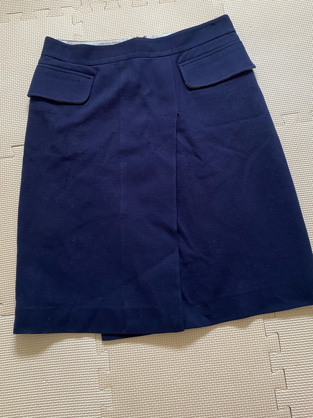 Tory Burch Navy Blue A Line Skirt Size Small S Preppy Quiet Luxury Workwear